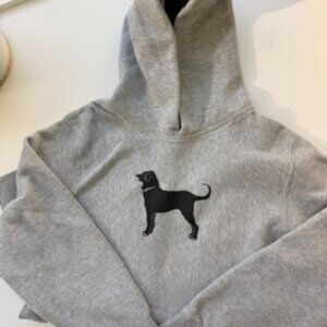Black Dog Kids Gray Hoodie size Medium